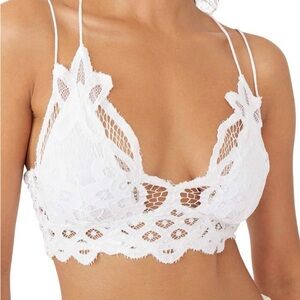 Intimately Free People Adella Longline Bralette - Sz M, White